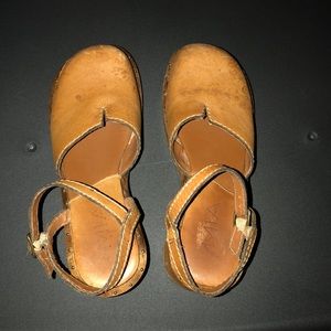 Vintage clog platforms